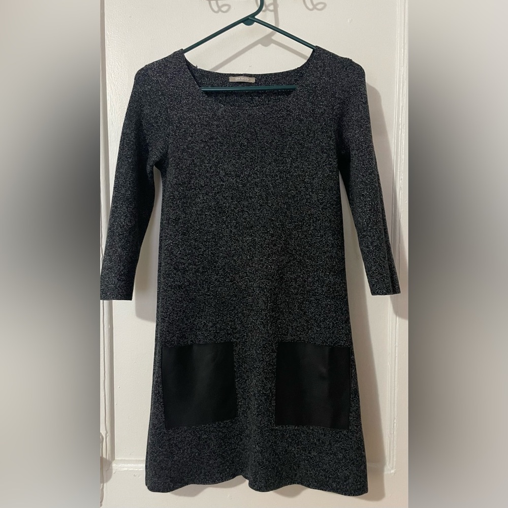 Sweater like Black Dress Leather Pockets